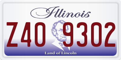 IL license plate Z409302