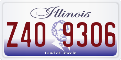 IL license plate Z409306