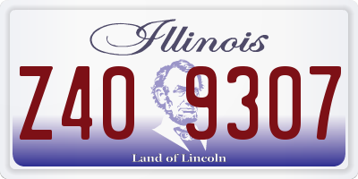 IL license plate Z409307