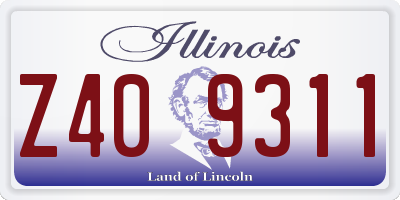 IL license plate Z409311