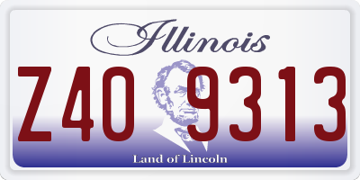 IL license plate Z409313