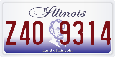 IL license plate Z409314