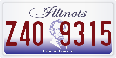 IL license plate Z409315