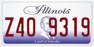 IL license plate Z409319