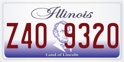 IL license plate Z409320