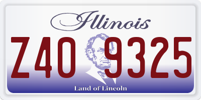 IL license plate Z409325