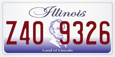 IL license plate Z409326