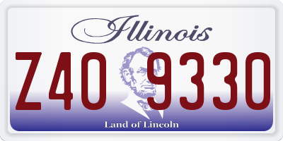 IL license plate Z409330