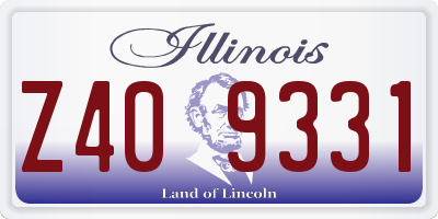 IL license plate Z409331