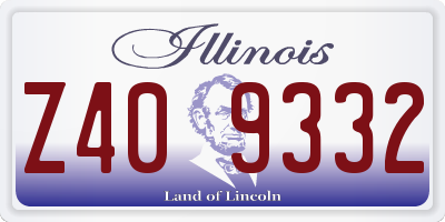 IL license plate Z409332