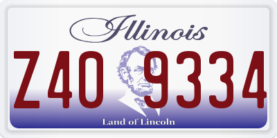 IL license plate Z409334