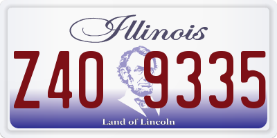 IL license plate Z409335