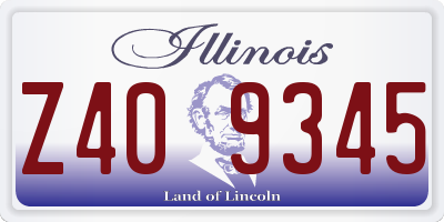 IL license plate Z409345