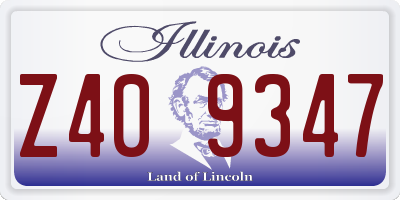 IL license plate Z409347