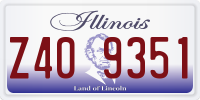 IL license plate Z409351