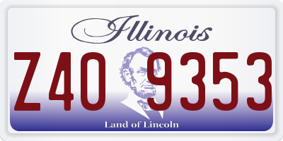 IL license plate Z409353