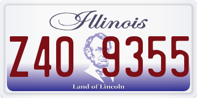IL license plate Z409355