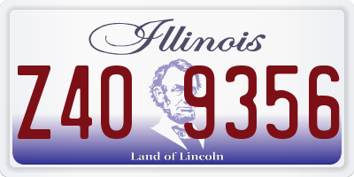 IL license plate Z409356