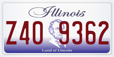 IL license plate Z409362