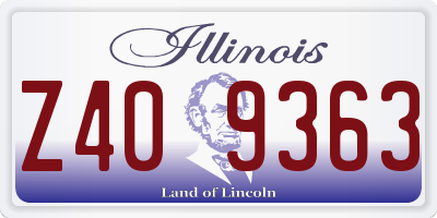 IL license plate Z409363