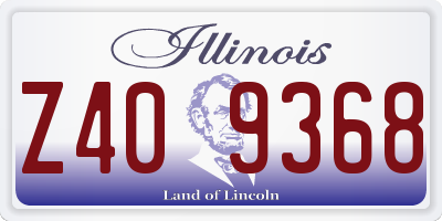 IL license plate Z409368
