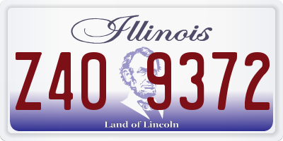 IL license plate Z409372