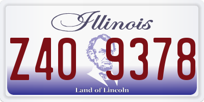 IL license plate Z409378