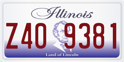 IL license plate Z409381