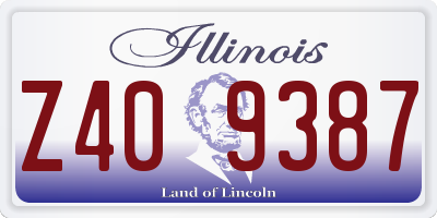 IL license plate Z409387