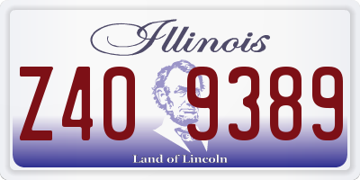 IL license plate Z409389