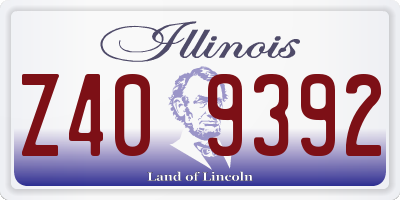 IL license plate Z409392