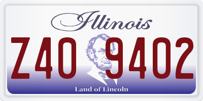 IL license plate Z409402