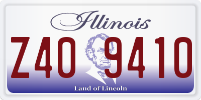 IL license plate Z409410