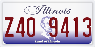IL license plate Z409413