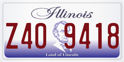 IL license plate Z409418