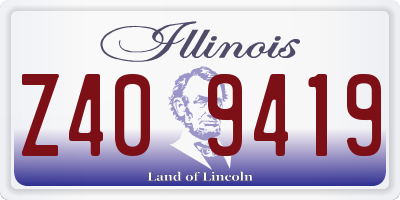 IL license plate Z409419