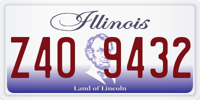 IL license plate Z409432