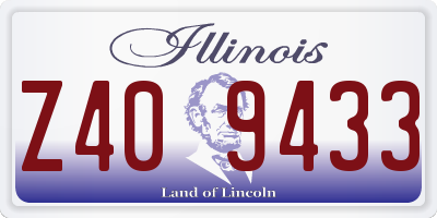 IL license plate Z409433