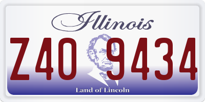 IL license plate Z409434