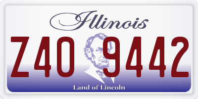 IL license plate Z409442