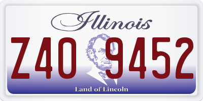 IL license plate Z409452