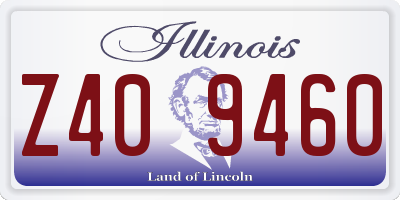 IL license plate Z409460