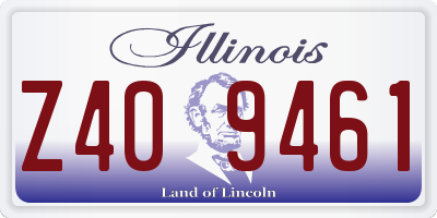 IL license plate Z409461