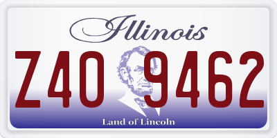 IL license plate Z409462
