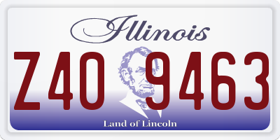 IL license plate Z409463