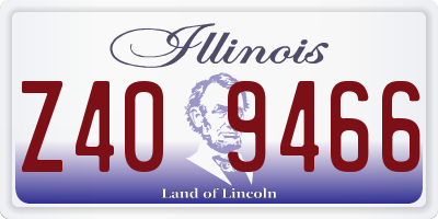 IL license plate Z409466