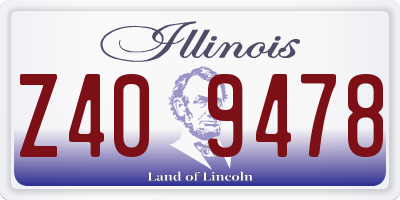 IL license plate Z409478