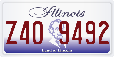 IL license plate Z409492