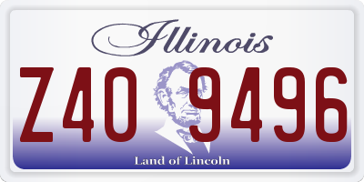 IL license plate Z409496