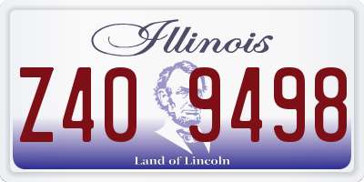 IL license plate Z409498